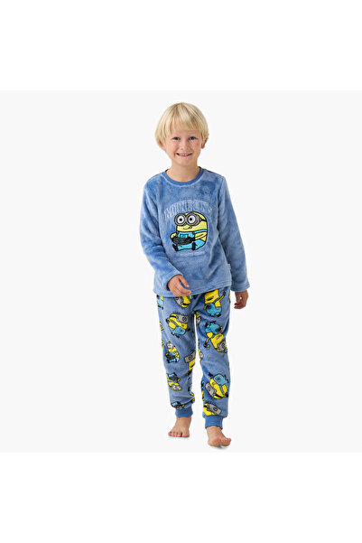 Universal Studios Boys Pyjama Set with Minion Print - Polyester - Long Sleeve...