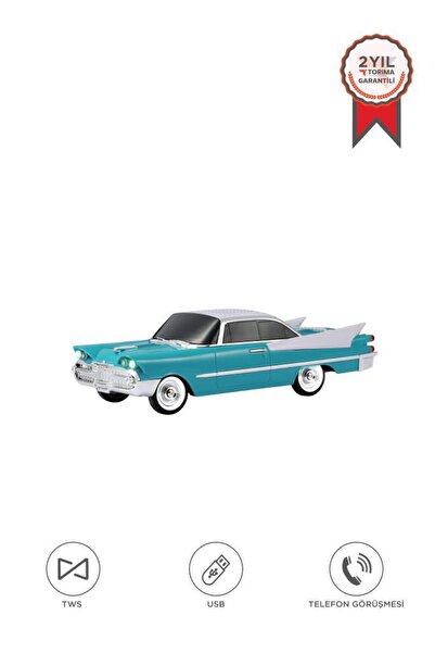 Torima Bluetooth Hoparlör Retro Klasik Araba Tasarımlı TWS 10W FM USB Speaker...