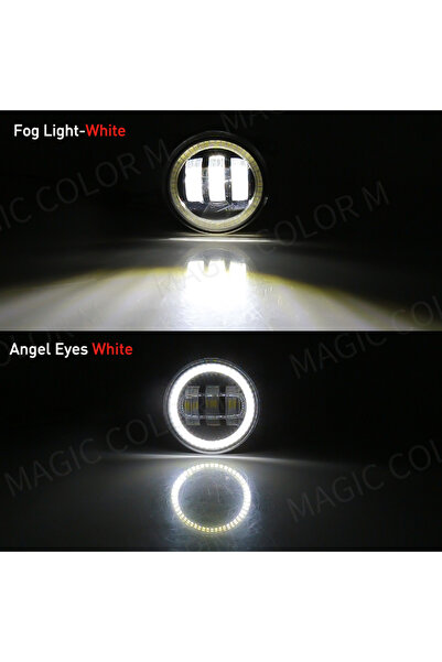 Choice Left and Right White and White Angel Eye Fog Light For Ford Focus Fusi...