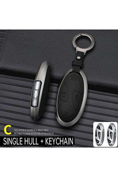 choice2 غطاء حماية أسود دائري لمفتاح السيارة، مكون من 5 أو 7 أزرار، مصنوع من ...