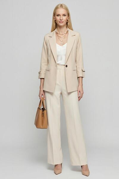 Rays 6708A Single Button Classic Jacket Beige