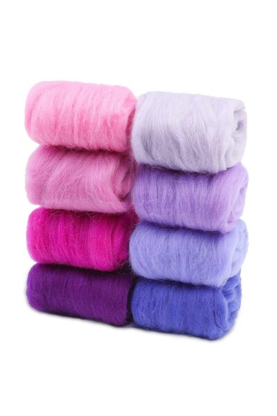 Choice6 صوف فينري بنكهة العنب المثلج، 8/10 ألوان، صوف للتلبيد بالإبرة ، صوف خ...