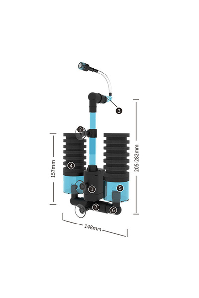 Choice1 DD100A Qanvee إسفنجة كهربائية لتنقية المياه عبر USB، فلتر إسفنجي لحوض...