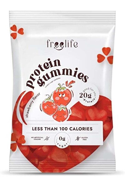 Freelife Free Life Strawberry Gummies, High Protein 20g - Gluten Free, Zero S...