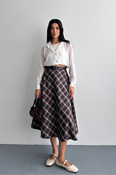 macharel jeans A-Form New Season Belted Skirt
