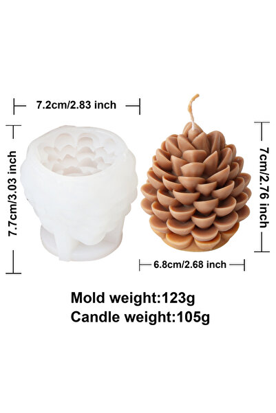choice2 قالب مخروط الصنوبر 5، قالب سيليكون لصنع شموع مخروط الصنوبر، قالب بندق...