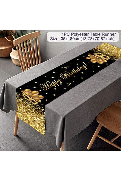 Choice22 Table Runner 5 Black Gold Birthday Table Runner 30 50 Birthday Table...