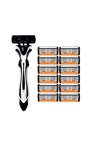 Choice3 ماكينة حلاقة يدوية للرجال بمقبض واحد و12 شفرة (6 شفرات)، ماكينة حلاقة...