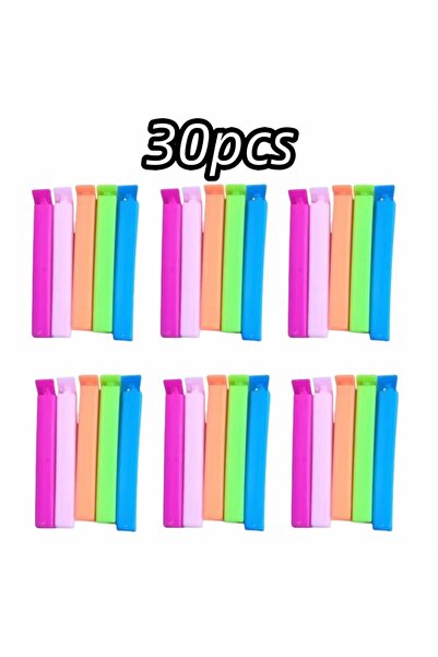 Choice3 30 قطعة من مشابك الإغلاق الملونة المقاومة للرطوبة لحفظ حقيبة الوجبات ...
