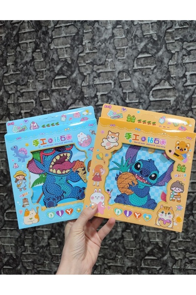 senacacollection Çerçeveli Stitch Elmas Dizme Boyama Seti 18x18 cm 1 ADET