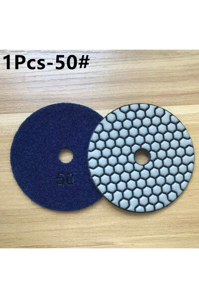 Choice8 وسادة تلميع جافة مرنة من الماس، مقاس 100 مم، قطعة واحدة، حبيبات 50، 4...