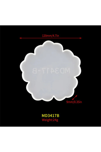 choice2 flower 01 Irregular Coaster Silicone Resin Molds Coaster Epoxy Resin ...