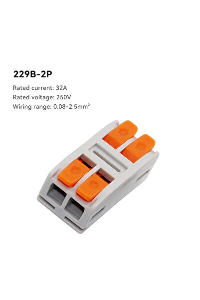 Choice13 10PCS 229B-2P 10PCS Quick Electrical Wire Connectors Universal Compa...