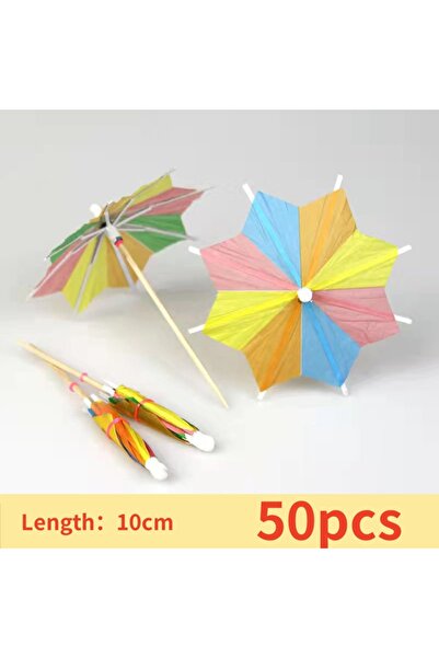 choice2 3 50 قطعة مظلات للمشروبات، مظلات ورقية مزينة بالفواكه بامبو والحلويات...