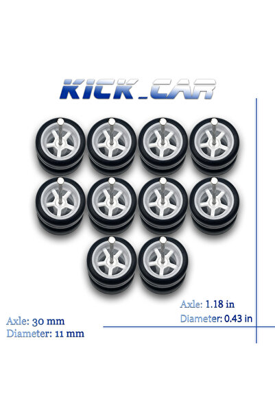 Choice1 MMW97 1/64 Wheels with Fixed Tires Five Spoke 2 for Toy Model Diecast...