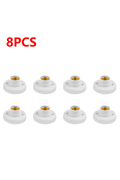 Choice3 8 قطع من 1-20 قطعة، قاعدة حامل مصباح E27 بجهد 220 فولت، غطاء لولبي، م...