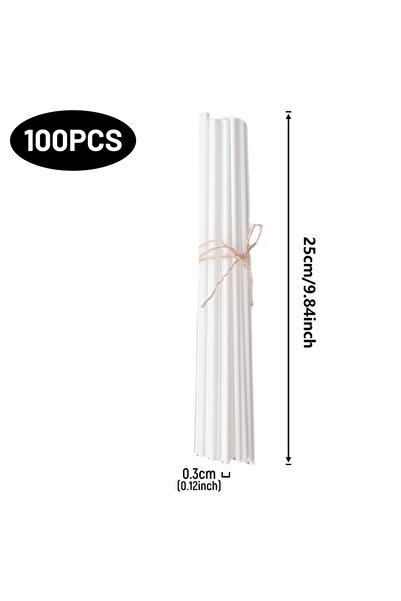Choice5 White 3mmx25cm 100Pcs Reed Diffuser Sticks Set 3mm 8inch Fiber Reed D...