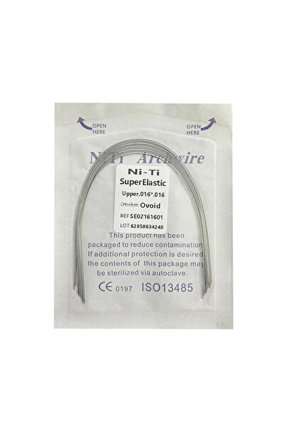 Choice40 أسلاك تقويم الأسنان العلوية 16x16 من النيكل والتيتانيوم، 10 قطع/عبوة...