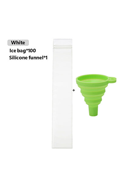 Choice1 101 قطعة - 200 كيس قوالب مصاصات ثلجية بيضاء للاستخدام مرة واحدة، خالي...