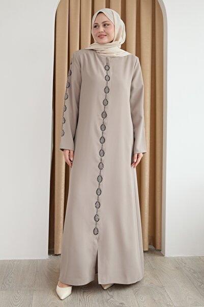 InStyle Damla Stone Patterned Beige Ferace