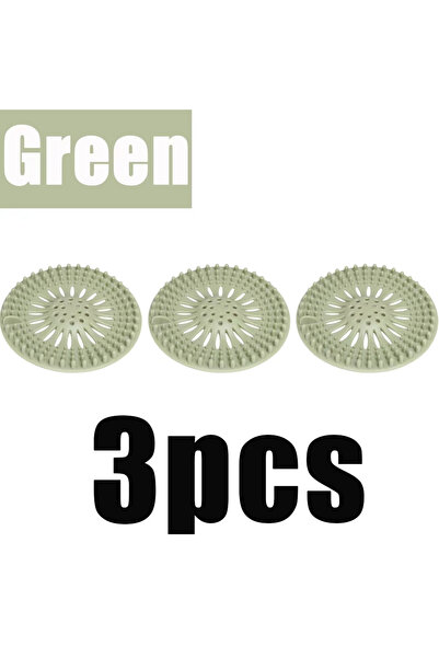 Choice4 3 قطع من مصفاة الشعر الخضراء (1-3 قطع) لحوض الاستحمام، مصفاة سيليكون ...
