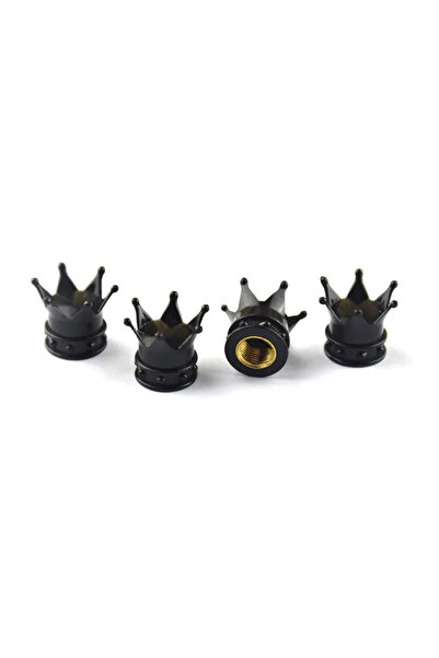 Choice3 Black-4pcs 2024 New Tire Valve Cap Crown Tire Modification Accessorie...