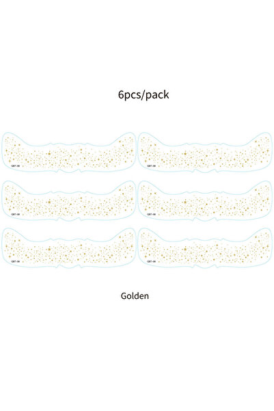 Choice17 ملصقات نمش مزيفة ذهبية-فضية لامعة للنساء، 6 قطع، مقاومة للماء