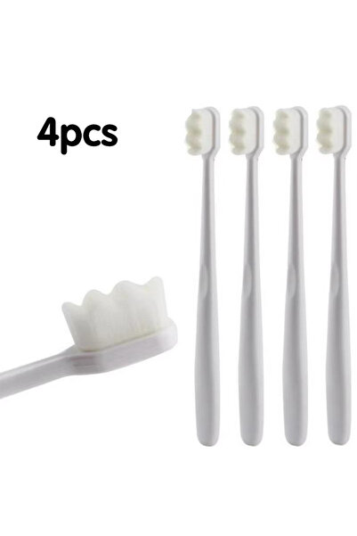 Choice5 4 قطع - فرشاة ألياف بيضاء مموجة مضادة للكهرباء الساكنة (1/4 قطعة) لتن...