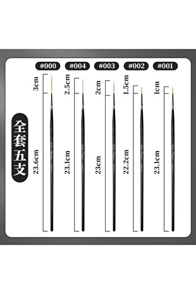 Choice17 000 001 002 003 004 1/2/3/5 قطع فرشاة رسم فنية دقيقة للغاية ذات طرف ...