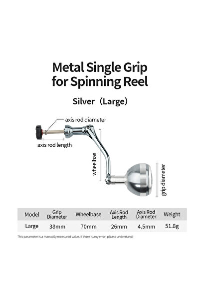 Choice6 بكرة صيد دوارة فضية اللون من تشيلنت، مقاس 500-7000، مقبض بديل معدني ك...