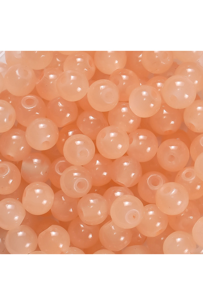 Choice5 50pcs Light orange 30/50pcs 6mm Glass Round Beads Colorful Spacer Loo...