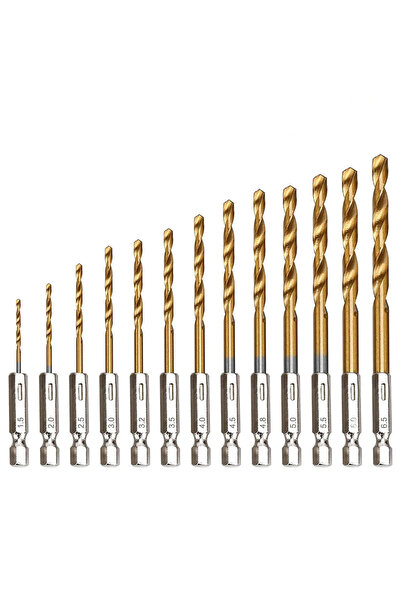 Choice20 Hexagonal 1.5-6.5mm 13pcs Hex Shank Twist Drill Bits - Cobalt Alloy ...