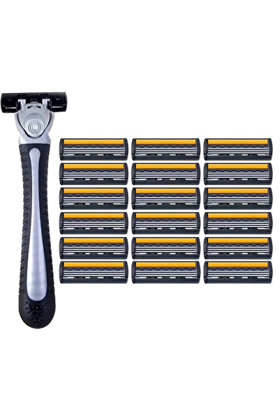 Choice5 ماكينة حلاقة أمان فاخرة من الفولاذ المقاوم للصدأ، مزودة بـ 18 شفرة قا...