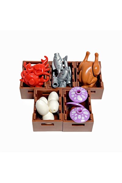 Choice5 أدوات طعام - 5 قطع من مكعبات بناء MOC للأطعمة والأدوات، ألعاب تركيب ذ...