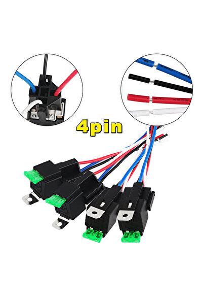 Choice1 مجموعة أسلاك توصيل مفتاح مرحل مقاوم للماء 12 فولت، 4 أطراف، 30 أمبير،...