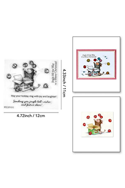 Choice4 WW2494A1 House Mouse Tree-mendous Christmas Winter Collection Clear S...