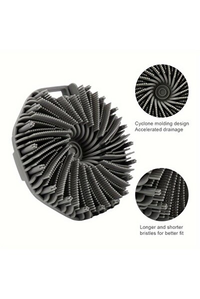 Choice1 فرشاة استحمام جديدة من السيليكون الناعم، لون رمادي، قطعة واحدة، فرشاة...