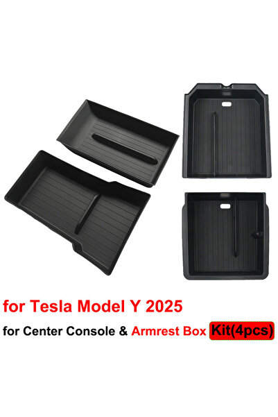Choice3 ٤ قطع جديدة من منظم التخزين المركزي لسيارة تسلا موديل Y جونيبر ٢٠٢٥، ...