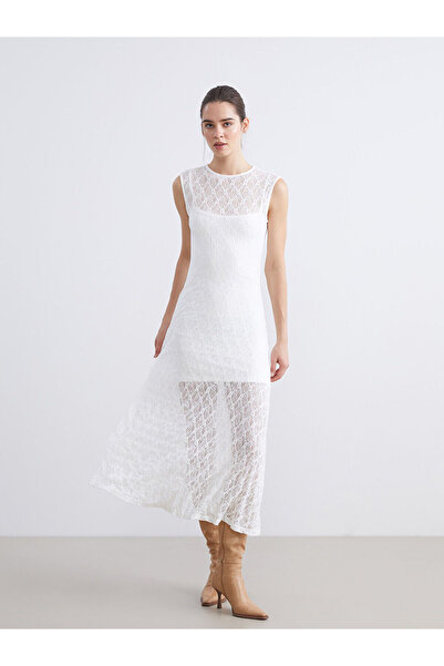 LC Waikiki Peak New Season Crew Neck Lace Dress