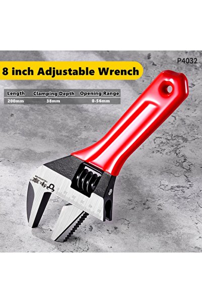 Choice3 8 inch 1 Pcs 6/8” Short Handle Adjustable Wrench Oversized Open Bathr...