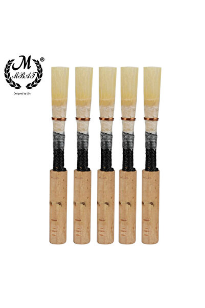 Choice5 Black line 5pcs M MBAT Hand-Built Top Grade Natural Reed Wind Instrum...