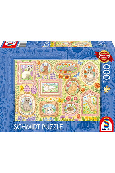Schmidt Spiele Noble Cats in Blossom, Puzzle 1000 pieces