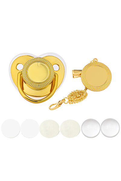 choice2 طقم لهاية للأطفال الصغار، لون ذهبي فقط، هدية مثالية لحفلات استقبال ال...