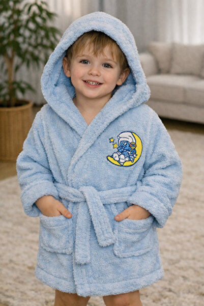 İQON 100% Cotton Hooded Baby Bathrobe – Şirin Bebe (2 - 4 Years Old)