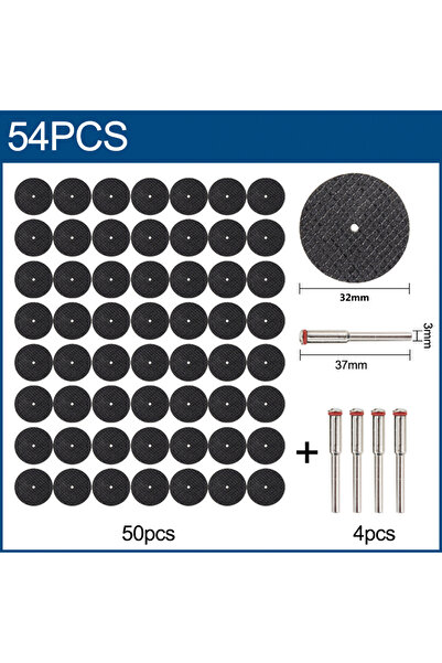 Choice9 ٥٤ قطعة (١١-٦٤ قطعة) قرص قطع معدني ٣٢ مم مع محاور، عجلات تجليخ، شفرة ...