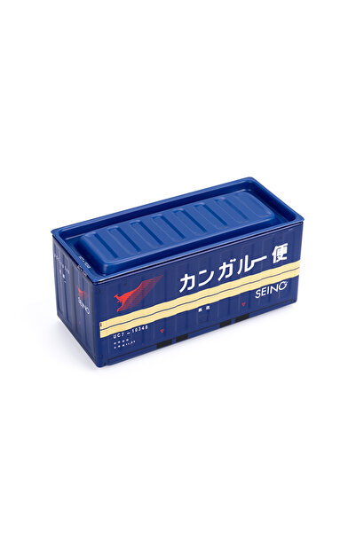 Choice37 صندوق تخزين حديدي صغير باللون الأزرق الداكن، بدون دمى، صندوق تخزين ح...