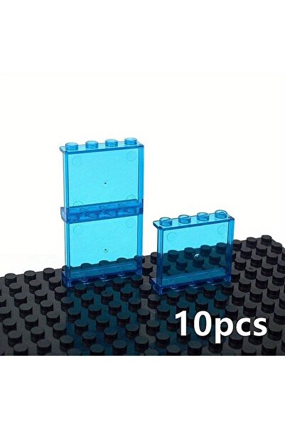 choice2 ألواح شفافة زرقاء، 10 قطع، مقاس 1×4×3، مزودة بنقاط، ملحقات بناء النوا...