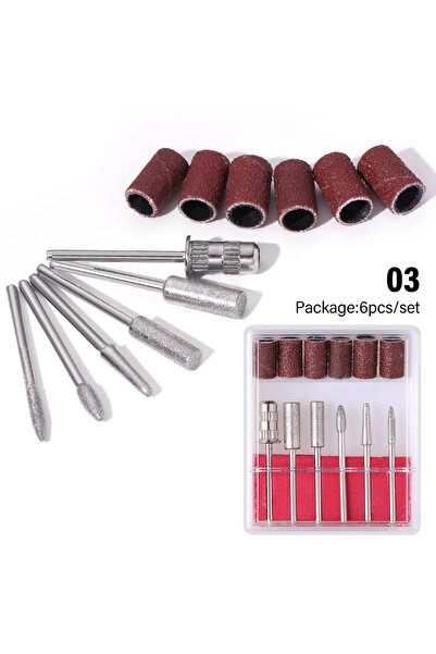 Choice4 مجموعة أدوات تجميل الأظافر الكهربائية من لولا (6 قطع) - رؤوس طحن جل ا...