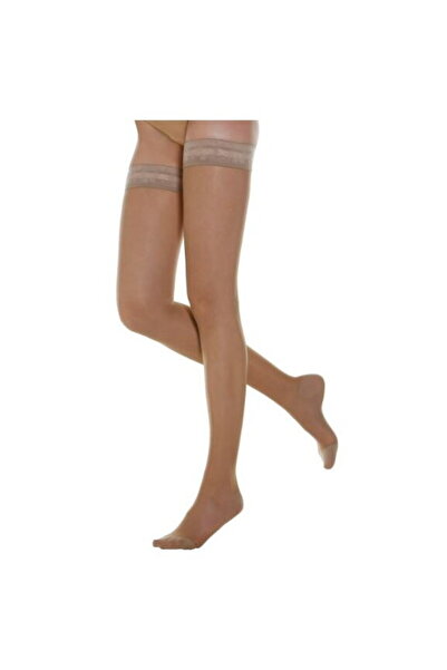 RELAXSAN Medium Compression Thigh High Stockings, Relaxsan, Beige (Size: 4)