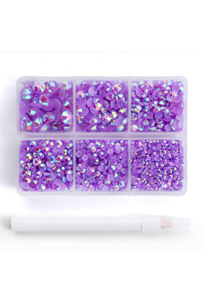 Choice12 mix size-4500cs light purple AB DUCRYSTAL 2/3/4/5/6mm Mix Size Red P...
